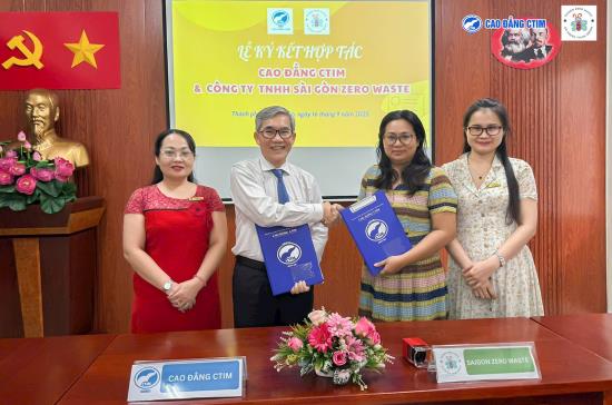 LỄ KÝ KẾT HỢP TÁC GIỮA CAO ĐẲNG CTIM VÀ CÔNG TY TNHH SÀI GÒN ZERO WASTE
