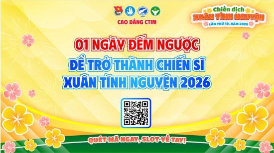 🌸 XUÂN TÌNH NGUYỆN 2026 - CHỈ CÒN 01 NGÀY ĐỂ ĐĂNG KÝ TRỞ THÀNH CHIẾN SĨ 🌸