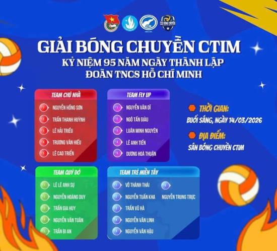 🔥🏐GIẢI BÓNG CHUYỀN CTIM - KỶ NIỆM 95 NĂM NGÀY THÀNH LẬP ĐOÀN TNCS HỒ CHÍ MINH