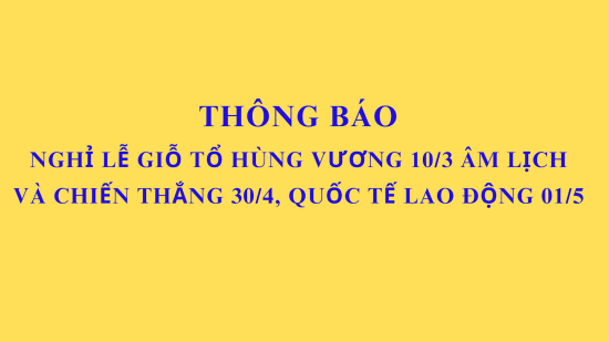 Thông báo nghỉ lễ