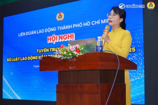 Hội nghị tuyên truyền, phổ biến Bộ luật Lao động 2019 & Luật Công đoàn 2025 tại Cao đẳng CTIM