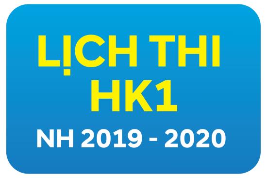 Lịch thi HKI năm học 2019-2020