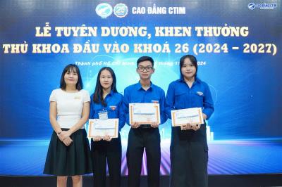 Chúc mừng 3 Thủ khoa đầu vào xuất sắc của Cao đẳng CTIM 2024