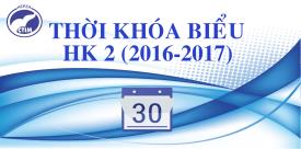 TKB sinh viên Cao đẳng chính quy Khóa 17 và Khóa 18 HK 2 năm học 2016-2017