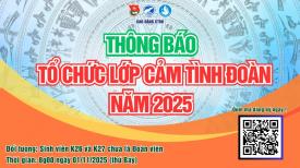 🎓THÔNG BÁO TỔ CHỨC LỚP CẢM TÌNH ĐOÀN 🎓