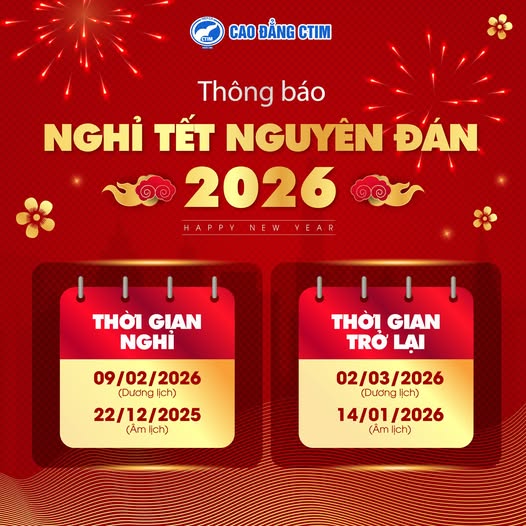 THÔNG BÁO NGHỈ TẾT NGUYÊN ĐÁN BÍNH NGỌ 2026
